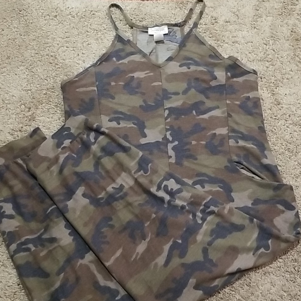 Camo Print Jumpsuit